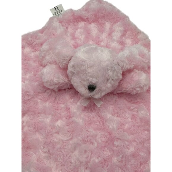 Blankets and Beyond Pink Dog Lovey Swirled Soother Security Blanket‎ Soft Cuddly - Picture 5 of 9